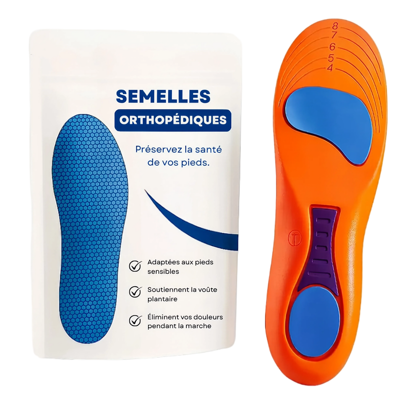 Paire de semelles orthopédiques